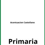Acentuación Castellano Ejercicios Primaria PDF