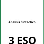 Analisis Sintactico 3 ESO Ejercicios  PDF