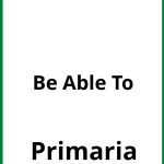 Be Able To Ejercicios Primaria PDF