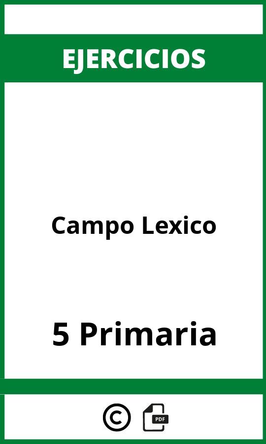 Campo Lexico Ejercicios 5 Primaria PDF