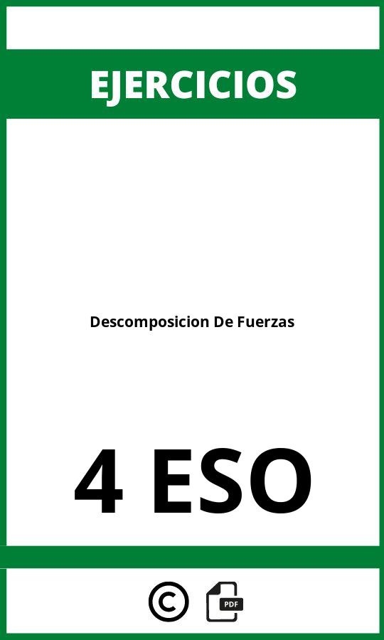 Descomposicion De Fuerzas Ejercicios  PDF 4 ESO