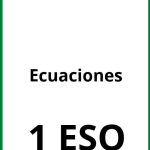 Ecuaciones 1 ESO Ejercicios PDF