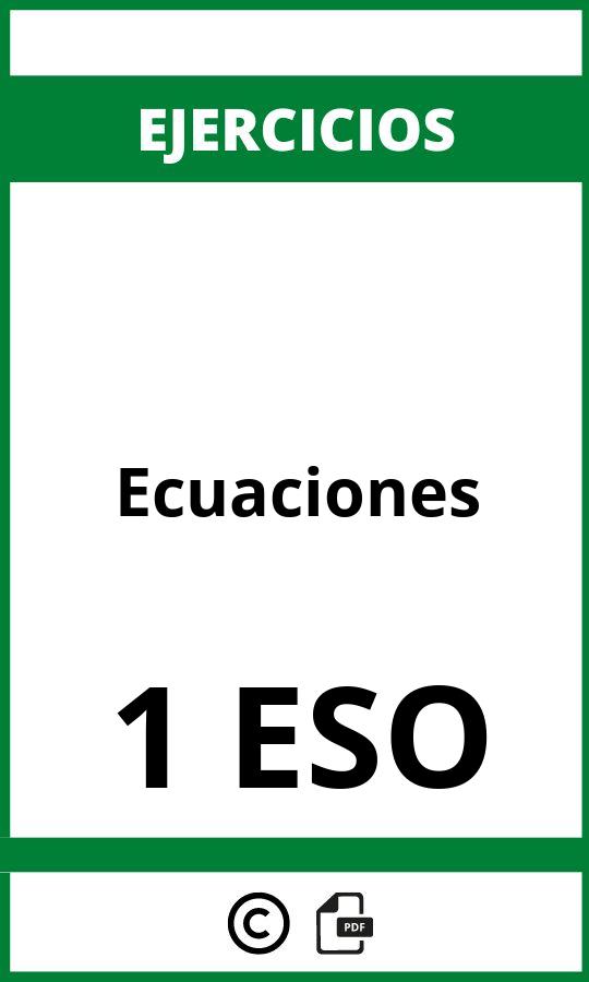 Ecuaciones 1 ESO Ejercicios PDF