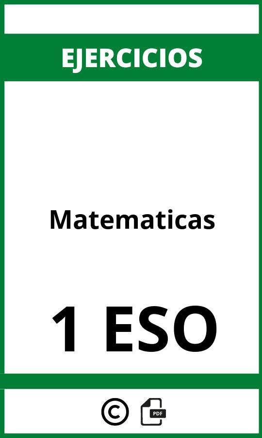 Ejercicios 1 ESO Matematicas PDF