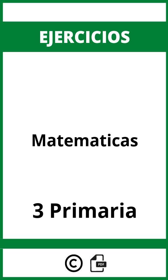 Ejercicios 3 Primaria Matematicas PDF