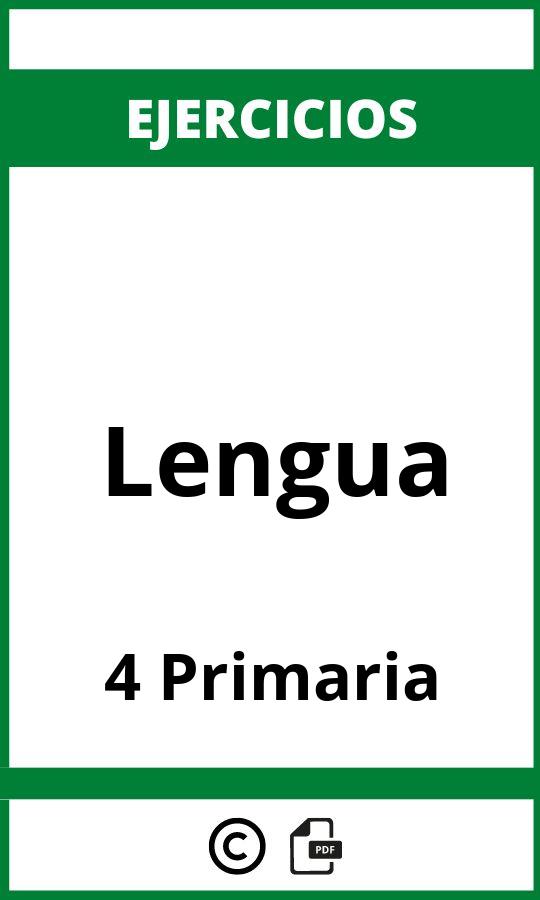 Ejercicios 4 Primaria Lengua PDF