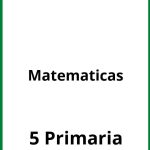Ejercicios 5 Primaria Matematicas PDF