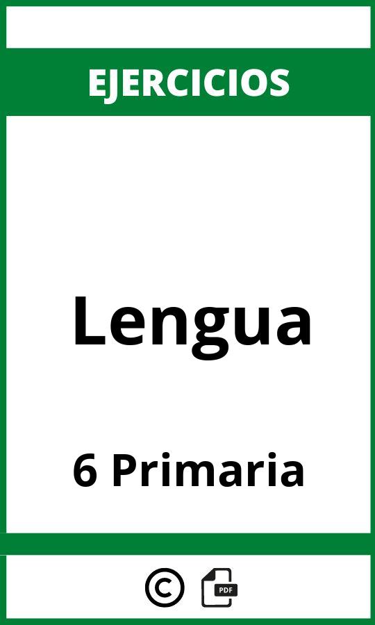 Ejercicios 6 Primaria Lengua PDF