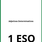 Ejercicios Adjetivos Determinativos 1 ESO PDF