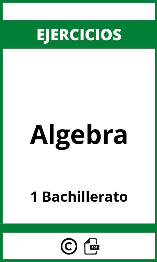 Ejercicios Algebra 1 Bachillerato PDF