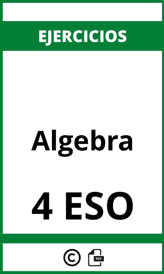 Ejercicios Algebra 4 ESO PDF