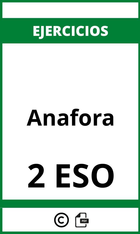 Ejercicios Anafora 2 ESO PDF