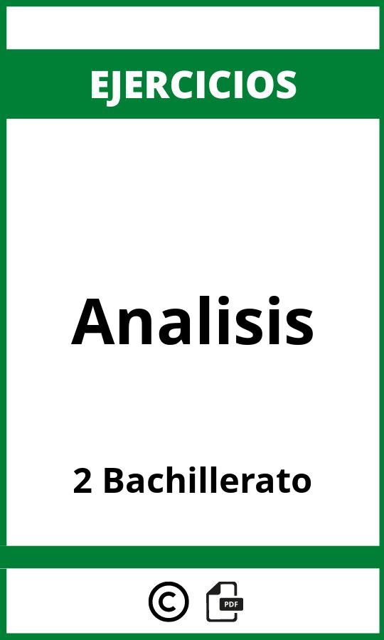 Ejercicios Analisis 2 Bachillerato PDF