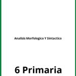 Ejercicios Análisis Morfológico Y Sintáctico 6 Primaria PDF