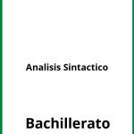 Ejercicios Analisis Sintactico Bachillerato PDF