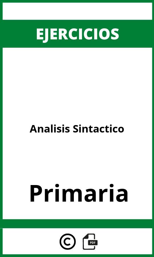 Ejercicios Analisis Sintactico Primaria PDF