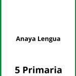 Ejercicios Anaya Lengua 5 Primaria PDF