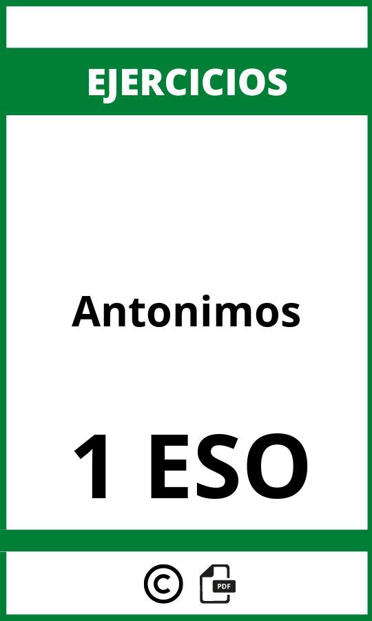 Ejercicios Antonimos 1 ESO PDF