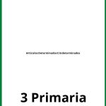 Ejercicios Articulos Determinados E Indeterminados 3 Primaria PDF