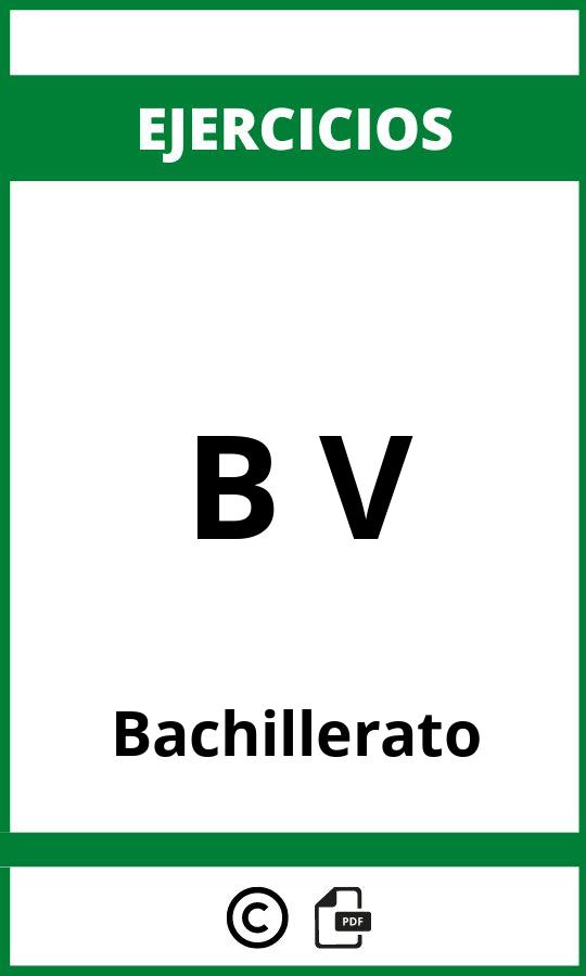 Ejercicios B V PDF Bachillerato
