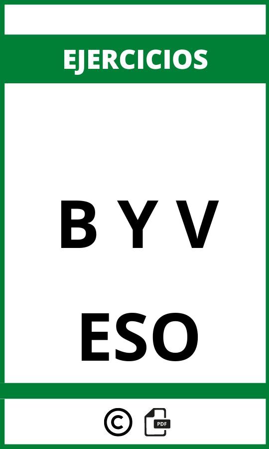 Ejercicios B Y V PDF ESO