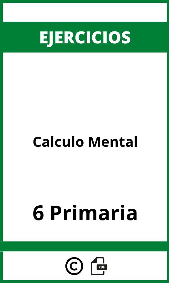 Ejercicios Calculo Mental 6 Primaria PDF