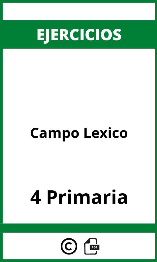 Ejercicios Campo Lexico 4 Primaria PDF