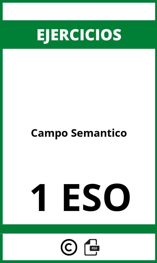 Ejercicios Campo Semantico 1 ESO PDF