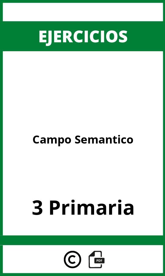 Ejercicios Campo Semantico 3 Primaria PDF