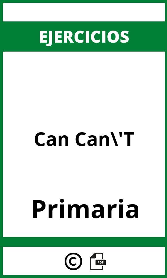 Ejercicios Can Can'T Primaria PDF