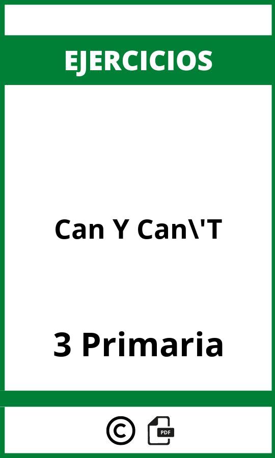 Ejercicios Can Y Can'T 3 Primaria PDF