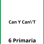 Ejercicios Can Y Can'T 6 Primaria PDF