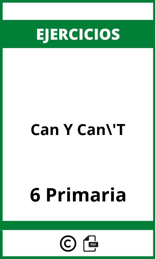 Ejercicios Can Y Can'T 6 Primaria PDF