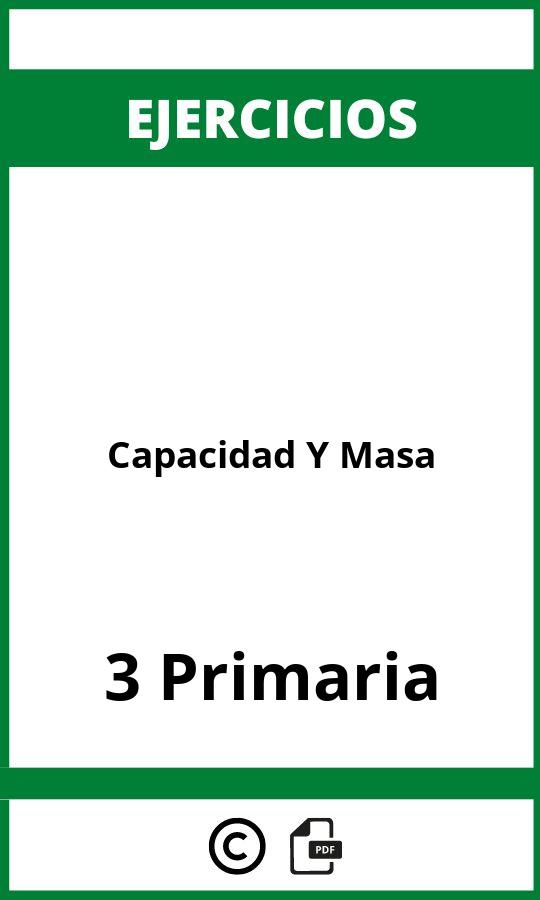 Ejercicios Capacidad Y Masa 3 Primaria PDF
