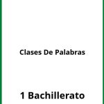 Ejercicios Clases De Palabras 1 Bachillerato PDF