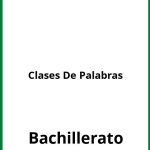 Ejercicios Clases De Palabras Bachillerato PDF