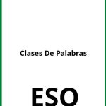 Ejercicios Clases De Palabras ESO PDF