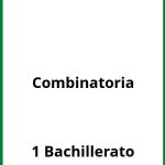 Ejercicios Combinatoria 1 Bachillerato PDF