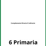 Ejercicios Complemento Directo E Indirecto 6 Primaria PDF