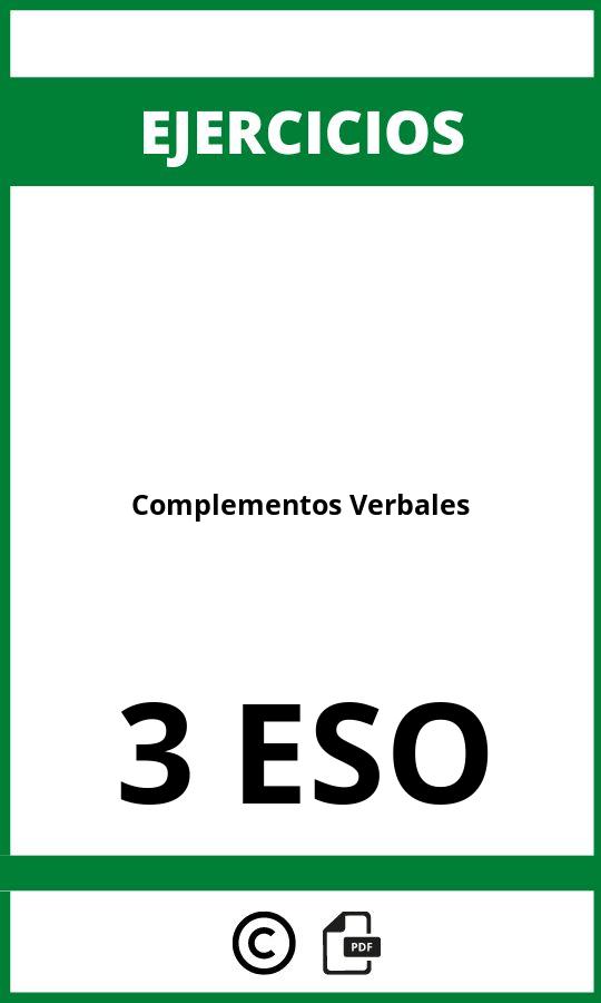 Ejercicios Complementos Verbales 3 ESO PDF