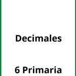 Ejercicios Con Decimales 6 Primaria PDF