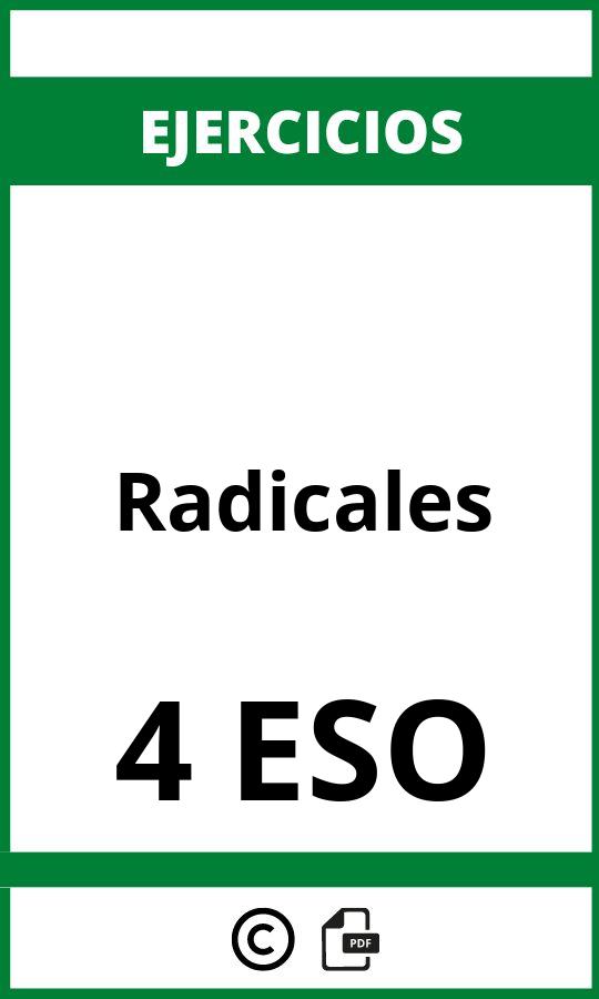 Ejercicios Con Radicales 4 ESO PDF