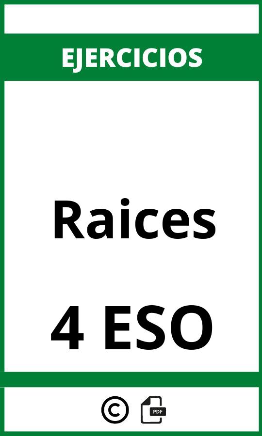 Ejercicios Con Raices 4 ESO PDF