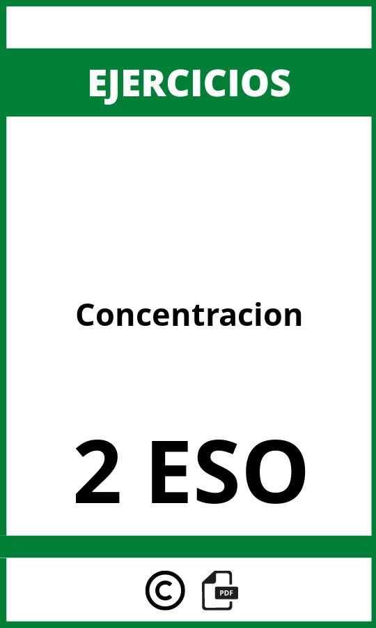 Ejercicios Concentracion 2 ESO PDF