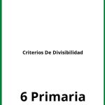 Ejercicios Criterios De Divisibilidad 6 Primaria PDF