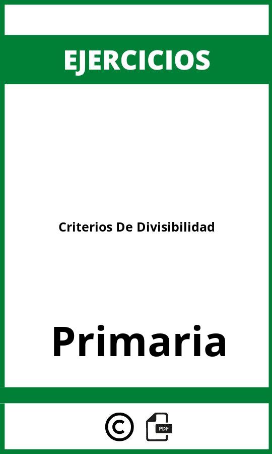 Ejercicios Criterios De Divisibilidad Primaria PDF