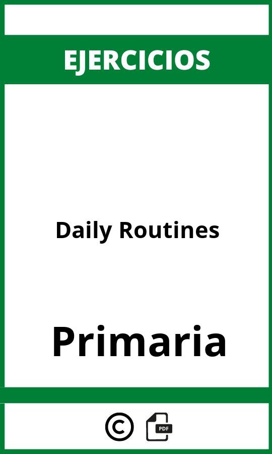 Ejercicios Daily Routines Primaria PDF