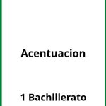 Ejercicios De Acentuación 1 Bachillerato PDF