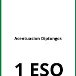 Ejercicios De Acentuacion Diptongos 1 ESO PDF