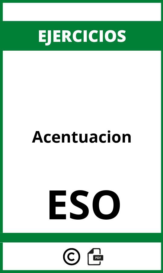 Ejercicios De Acentuacion ESO PDF